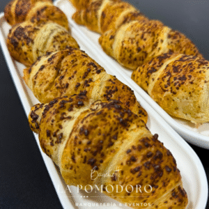 25 croissant rellenos de cremoso de cacao (12 cm aproximadamente)