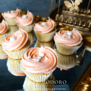 25 mini cupcakes vainilla decoración tradicional a elección (2 colores)