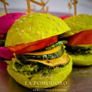 20 mini sándwich zapallo italiano tomate lechuga (VEGANO)