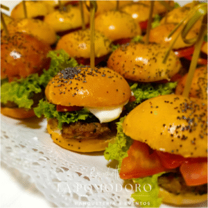 25 mini sándwich churrasco tomate lechuga mini frica