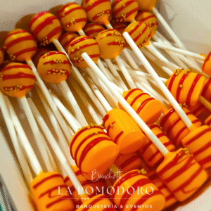 Pack 25 mini popcakes y 25 marshmalows pop decoración tradicional (2 colores)