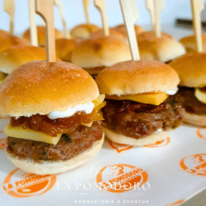 25 mini sándwich churrasco queso cebolla mini frica